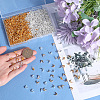 1200Pcs 2 Colors Brass Bead Tips KK-SP0001-94-3