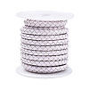 Braided Cowhide Leather Cord NWIR-N005-01R-6mm-1