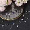 300Pcs 304 Stainless Steel Flat Round Blank Peg Earring Post STAS-SC0007-33A-4