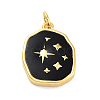 Real 18K Gold Plated Rack Plating Brass Enamel Pendants KK-M293-29G-04-1