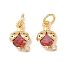 Brass Micro Pave Cubic Zirconia Pendants KK-G544-09G-01-1