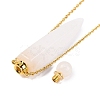 Natural Mixed Stone Bullet Shaped Perfume Bottle Pendant Necklaces G-B089-02G-5