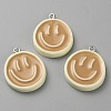Opaque Resin Enamel Pendants LS-RESI-WH0036-20I-2