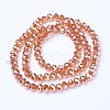 Electroplate Glass Beads Strands EGLA-A034-T4mm-C13-2