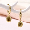 Brass Cubic Zirconia Hoop Earrings EJEW-Q015-01G-D-1