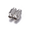 Tarnish Resistant 304 Stainless Steel Magnetic Clasps with Glue-in Ends STAS-H055-2-2