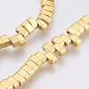 Electroplated Synthetic Non-magnetic Hematite 2-Hole Beads Strands G-E495-11A-02-1
