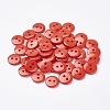 2-Hole Flat Round Resin Sewing Buttons for Costume Design BUTT-E119-24L-08-1