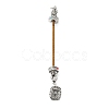 Brass Screw Peg Bails KK-NH0008-03AS-1