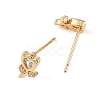 SHEGRACE Brass Micro Pave Cubic Zirconia Stud Earrings XGRQ4N541-707G-2