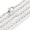 Iron Rolo Chains Necklace Making LS-MAK-R015-75cm-P-1