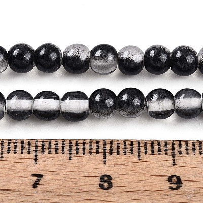 Baking Paint Transparent Glass Beads X1-DGLA-N011-4mm-10-1