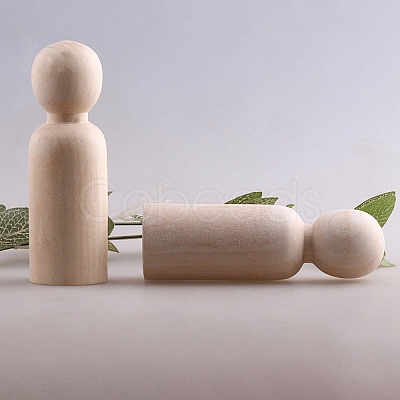 Unfinished Wood Male Peg Dolls People Bodies AJEW-U015-10A-1