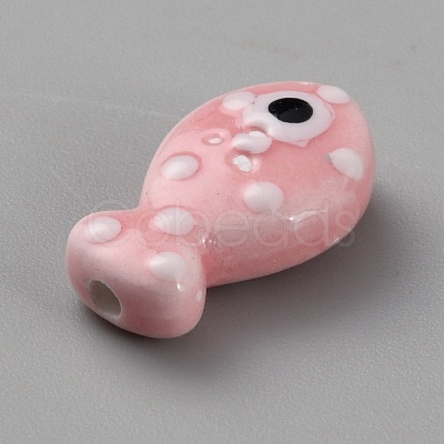 Handmade Porcelain Beads PORC-WH20001-02D-1