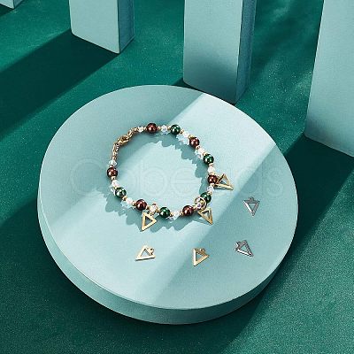 100Pcs 2 Colors 201 Stainless Steel Charms STAS-UN0030-50-1