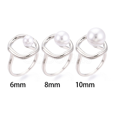 Oval Brass Cup Peg Ring Settings X-KK-N274-38P-1