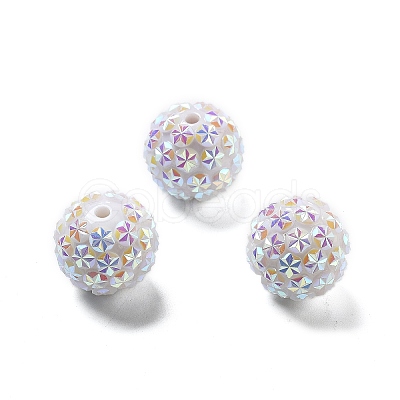 Acrylic Rhinestone Ball Beads OACR-A035-01A-1