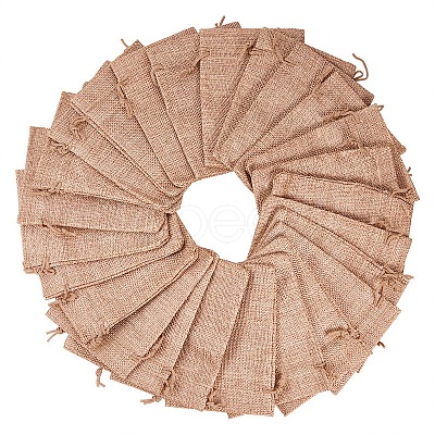 Burlap Packing Pouches Drawstring Bags ABAG-BC0001-07B-14x10-1