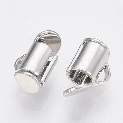 Brass Slide On End Clasp Tubes KK-Q747-11A-P-1