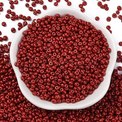 8/0 Baking Paint Glass Seed Beads SEED-M012-02A-43-1
