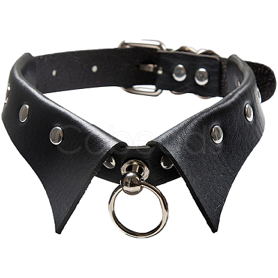 PU Leather Collar Choker Necklaces for Women NJEW-CL0001-23A-1