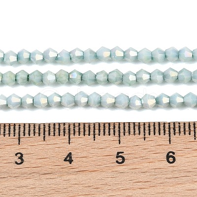 Electroplate Bicone Glass Beads Strands GL-T021-2.5x3mm-16-18-1