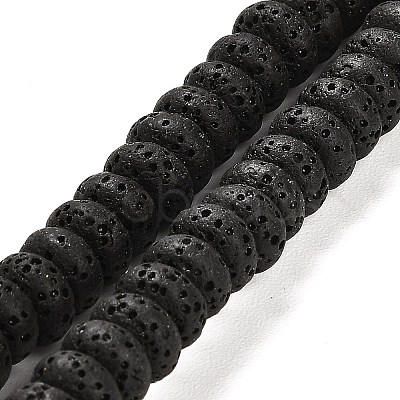 Natural Lava Rock Dyed Beads Strands G-L586-B02-02-1