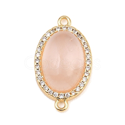 Natural Rose Quartz Oval Links KK-L275-37G-1