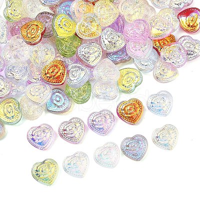 100Pcs 10 Colors Electroplate Baking Paint Glass Beads EGLA-YW0005-64-1