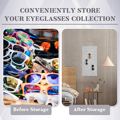 2Pcs 2 Styles Non-Woven Felt Fabrics Jewelry Rolls for Glasses AJEW-FG0003-85-1