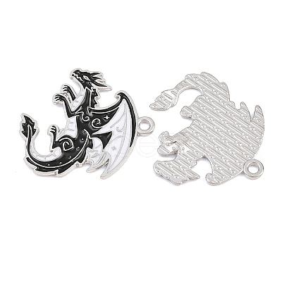 Alloy with Black Enamel Pendants AL-CBA2919-02P-09-1