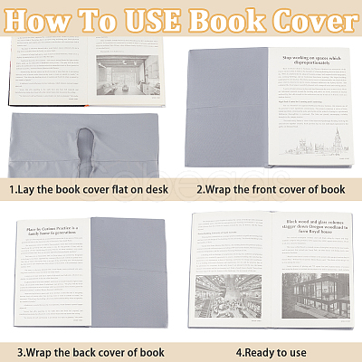 Elastic Fabric Book Covers AJEW-CP0008-68D-1