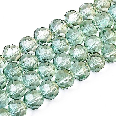 Baking Paint Transparent Glass Beads Strands DGLA-A035-T8mm-A11-1