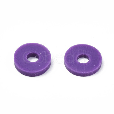 Handmade Polymer Clay Beads Strands CLAY-R089-6mm-052-1