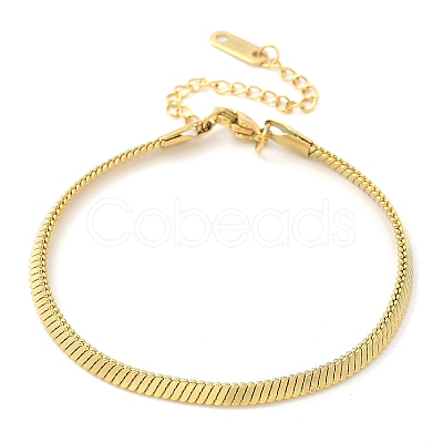 304 Stainless Steel Snake Chain Bracelets for Women BJEW-U019-04G-02-1