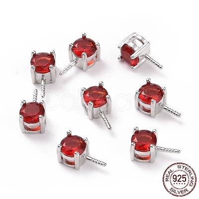 Rhodium Plated 925 Sterling Silver Peg Bails STER-D035-47P-03-1