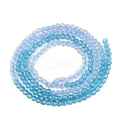 Transparent Glass Beads Strands GLAA-N074-01A-10-1