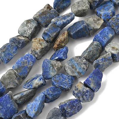 Raw Rough Natural Lapis Lazuli Beads Strands G-M453-D06-1