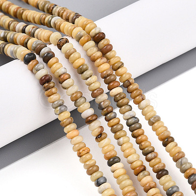 Natural Yellow Opal Beads Strands G-T140-75D-1