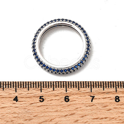 Brass Micro Pave Cubic Zirconia Finger Rings RJEW-P166-10P-1