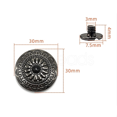 Alloy Decorative Buttons PW-WG1200D-14-1