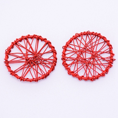 Wrapped Wire Iron Pendants IFIN-WH0053-41A-02-1