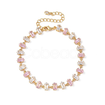 Brass Link Chain Bracelets BJEW-D378-06G-1
