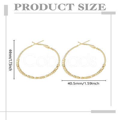 1Pair Alloy Hoop Earrings EJEW-LP0008-029LG-1