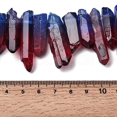 Two Tone Natural Quartz Crystal Beads Strands G-Z131-K01-02-1
