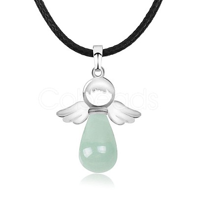 Angel Natural Green Aventurine Pendant Necklaces OH8264-11-1