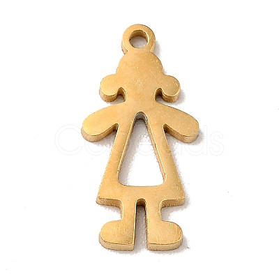 304 Stainless Steel Textured Pendants Ion Plating(IP) STAS-J040-06B-G-1