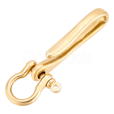 U-Shaped Brass Key Hook Shanckle Clasps KK-PH0004-97B-1