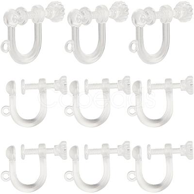 30Pcs Resin Clip-on Earring Findings FIND-SC0008-79-1