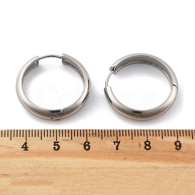 201 Stainless Steel Hoop Earrings LS-EJEW-P304-15A-P-1